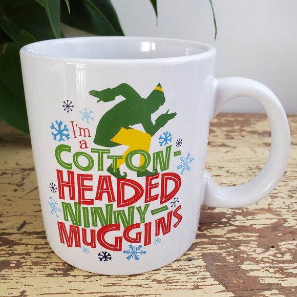 ELF Coffee Cup Mug Cotton Headed Ninny Muggins 20 Oz Ceramic Mug - Picture 1 of 7